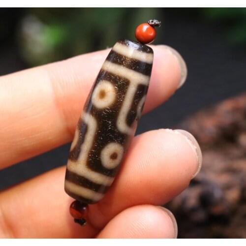 4A Energy Tibetan old Agate Oily Patina 6 Eye Healthy Symbol dZi Bead Totem Amulet Pendant Amulet LKbrother Top Quality