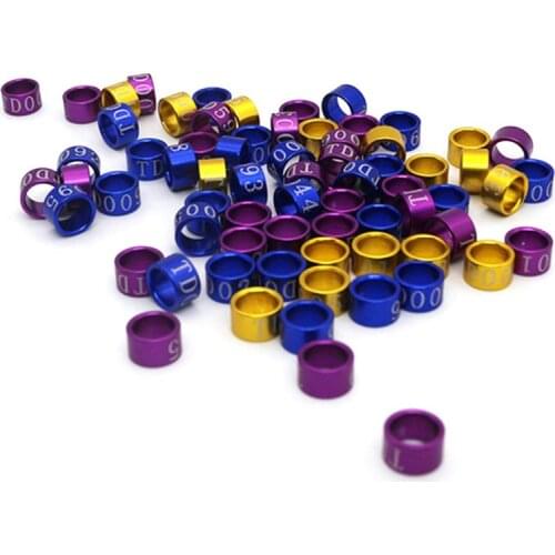 50 Pcs Mix Color Bird Foot Ring Bands Clip on Leg Rings for Pigeon Dove Chicks Bantam Quail Lovebirds Finch Small Sign