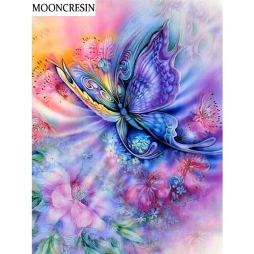 5D Diy Diamond Painting Full Square Butterfly Needlework Cross Stitch Diamond Embroidery Crystal Mosaic Stickers Bedroom Decor