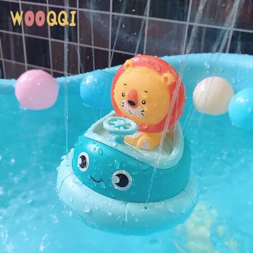 Baby Bath Toys Spray Water Shower Swim Pool Kids Bathing Toys Spinning Boat Bathtub Bath Toys for Toddlers