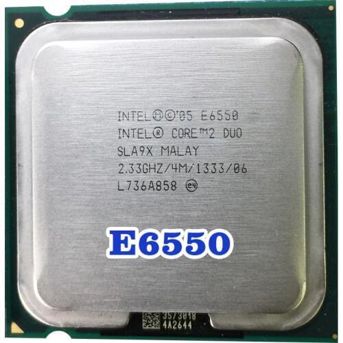 Original INTEL Core 2 Duo E6550 CPU rSocket LGA 775 Pocessor (2.33Ghz/ 4M /1333MHz) 65W desktop