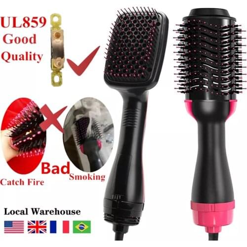 Hair Dryer and Volumizer Hot Air Brush One Step Hot Air Brush Hair Straightening Curling Comb Hair Dryer Styler Tools 2021 New