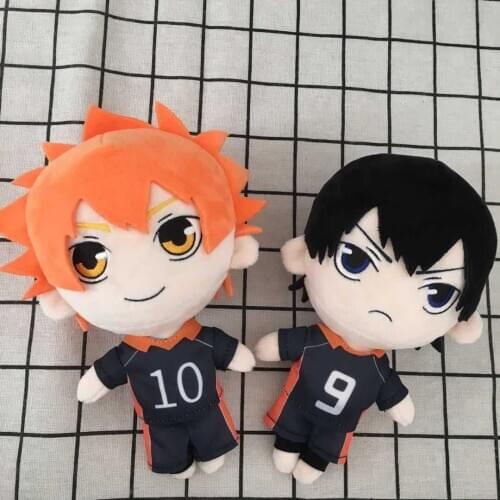 20cm Cute Haikyuu Plush Doll Anime Volleyball Soft Stuffed Doll Haikyuu #9 #10 Hinata Shoyo Tobio Kageyama Plush Pillow Kids Toy
