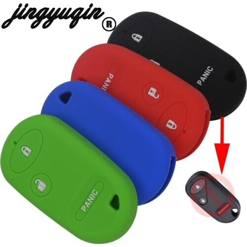 Jingyuqin 2+1 Buttons Car Key Case Key Cover For Honda Civic Accord Insight Pilot Key Holder FOB Car-styling