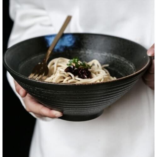 ANTOWALL Chinese style Ceramic tableware fruit pastry salad bowl restaurant ramen bowl big soup bowl
