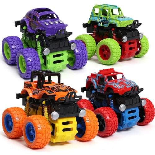 Mini Inertia Off-Road Four-Wheel-Drive Vehicle Children Simulation Model Car Anti-Shatterproof Toy Car Baby Kids Birthday Gifts