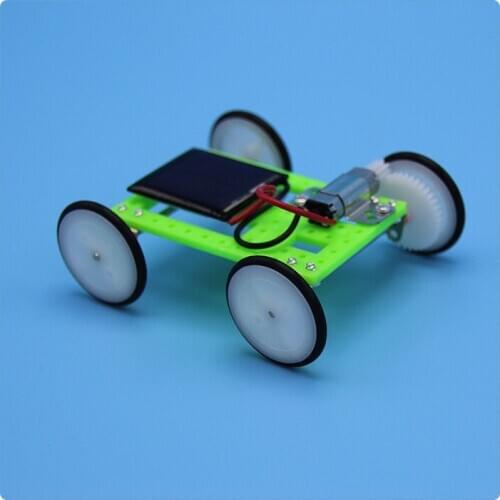 Mini solar car model DIY handmade car toy children environmental protection technology gadget