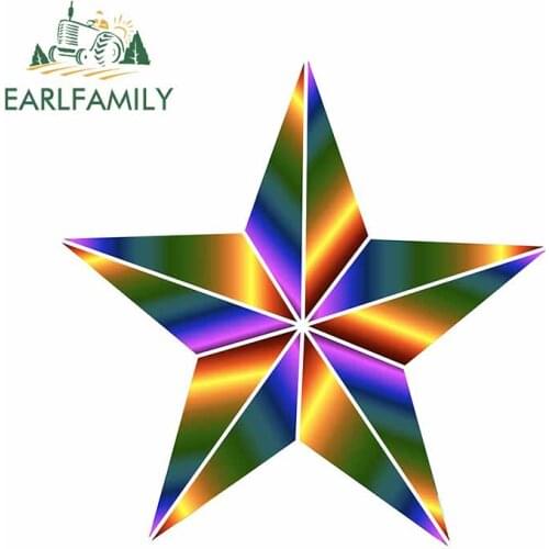 EARLFAMILY 13cm x 12.7cm For STAR PRISMATIC Decal Vinyl Material Car Stickers Graffiti Decals Waterproof Custom Printing