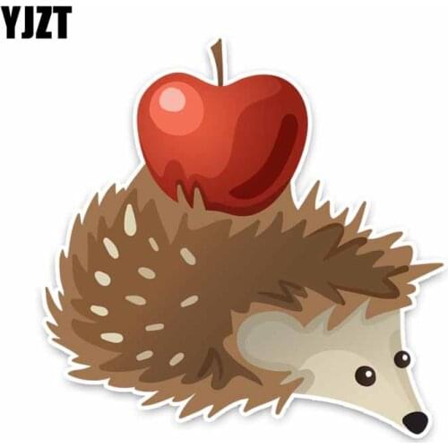YJZT 15CM*15CM Animal Hedgehog Fun PVC Car Window Sticker Decal C29-0177