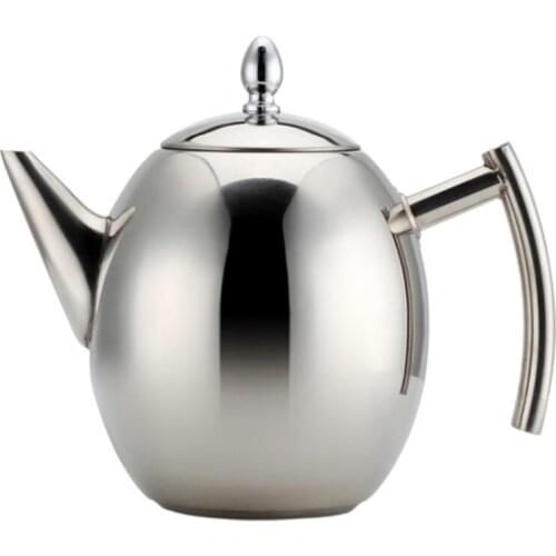 Oval Short Mouth Coffee Maker Pot with Filter Durable Stainless Steel Moka Espresso Coffee Stovetop Tool Percolator