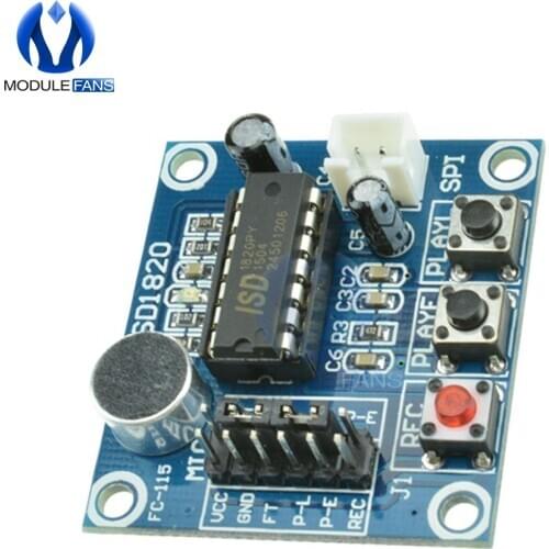 5PCS ISD1820 Sound Voice Recording Playback Board Module Mic Sound Audio Telediphone Control Drive Microphone Micro phone