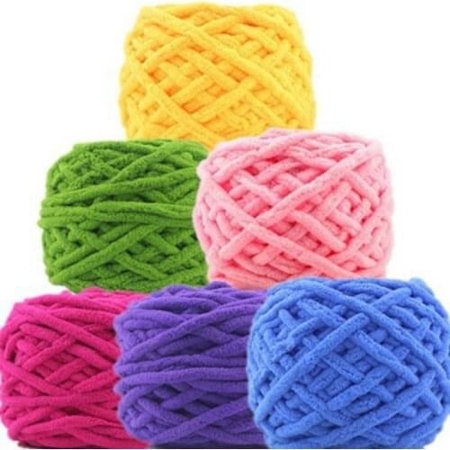 Ice strips thick wool chenille yarn hook cotton shoes coat scarf hat cushion blanket line hand-knitted baby wool