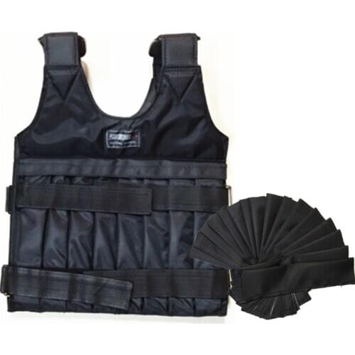 Adjustable 20kg/50kg Loading Weighted Vest Running Loading Weighted Jacket Exercise Boxing Training Workout Fitness Equipment