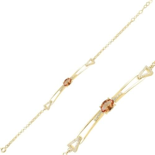 Silver 925 Sterling Zultanite & Zircon Crystal Bracelet