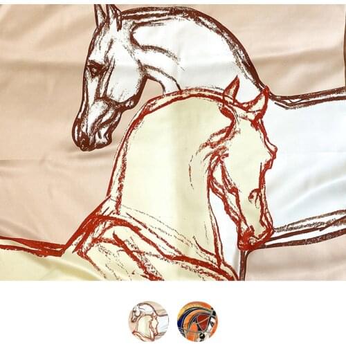 Scarves 90*90 cm Satin Silk Scarf Hand Rolled Edges Foulard Femme Soie De Marque De Luxe Silk Scarf Top bandana