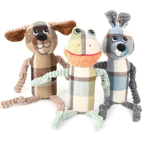 Dog Frog Rabbit Squeaky Doll Puppy Sound Maker Bite Pet Teeth Cleaning Chew Toy