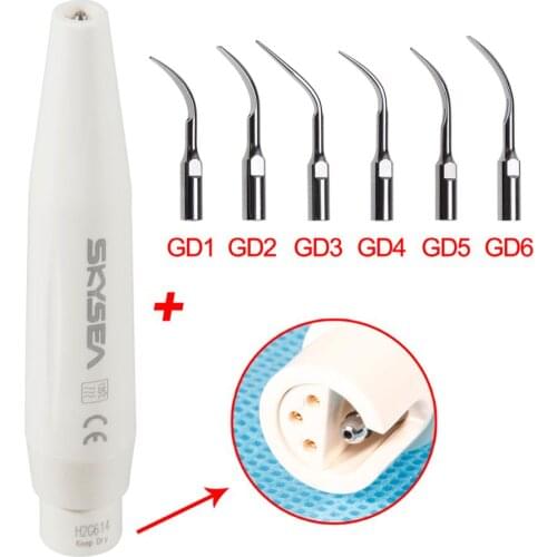 Dental Ultrasonic Scaler Handpiece For DTE SATELEC SK-DTE + 5Pcs Supragingival Scaling Tip 6Yypes GD1-GD6