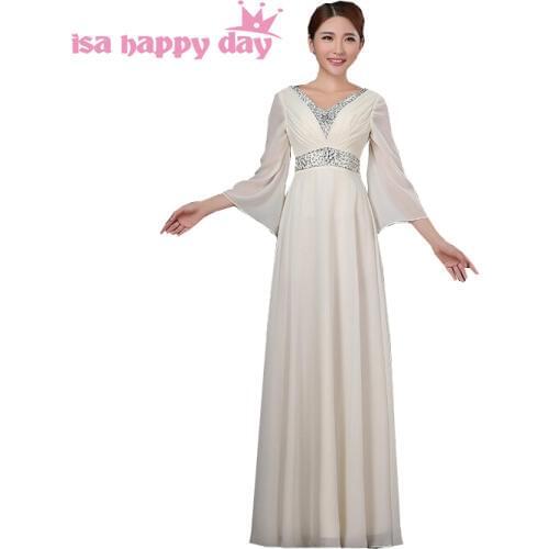 Light blue formal floor length v neck womens party a line mother of the bride plus size purple evening sleeve dresses W2912