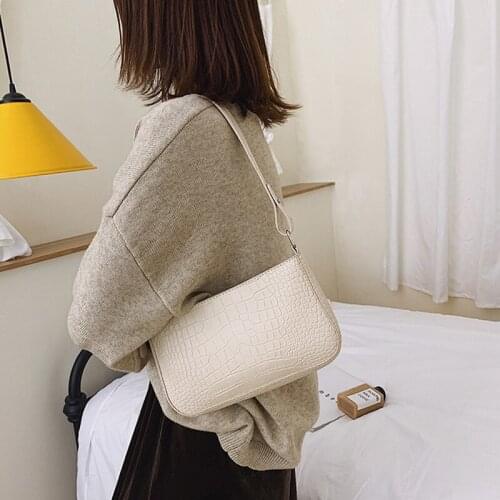 Top Quality Alligator Pattern Women Handbags Designer Flap New PU Leather Shoulder Crossbody Bags for Women Fashion Underarm