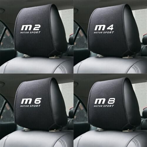 1PCS car headrest cover auto fit for BMW M2 M3 M4 M5 M6 M8 car accessories Car Seat Cover