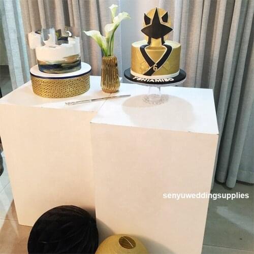 2pcs/set)new recommended factory wholesale plinth stand acrylic white wedding flower stand senyu1868