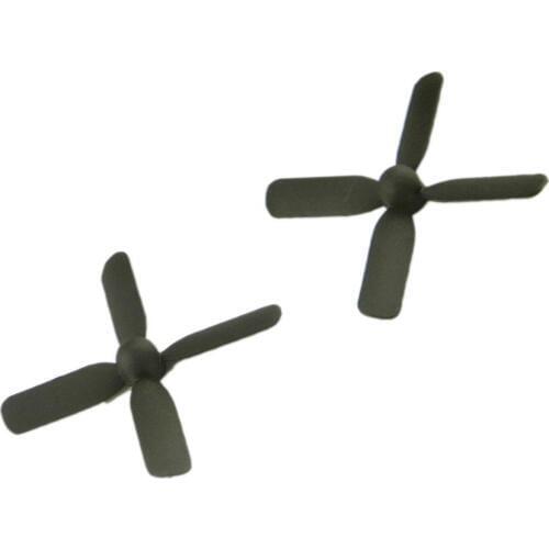 CHANCS RC Propellers 4-Blades (50x50mm, 0.7 mm Diameter) 4-Vane Multi-Rotor for Aircraft Toy, Solar Airplane Kit 2PC