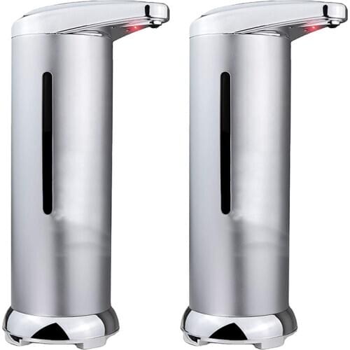 Automatic Soap Dispenser and Automatic Hand Dispenser for Bathroom and Kitchen Soap Holder Infrared Motion Sensor,Silver