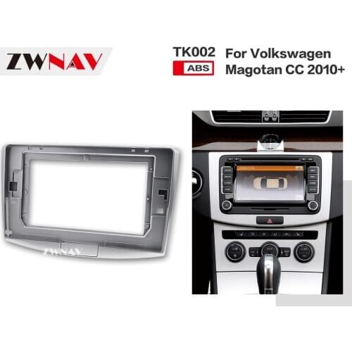 ZWNAV Car Double Din Frame radio Fascia Panel DVD Dash Interior Trim for Volkswagen Magotan CC