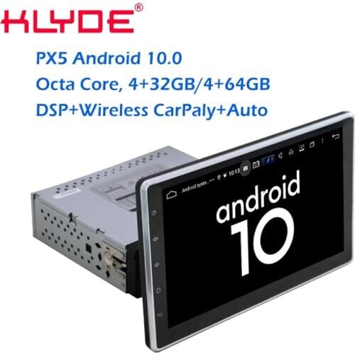 KLYDE Android 10 Car GPS Car Radio Player Android 10.0 Tesla Screen For 10.1inch 90 degree rotation screen