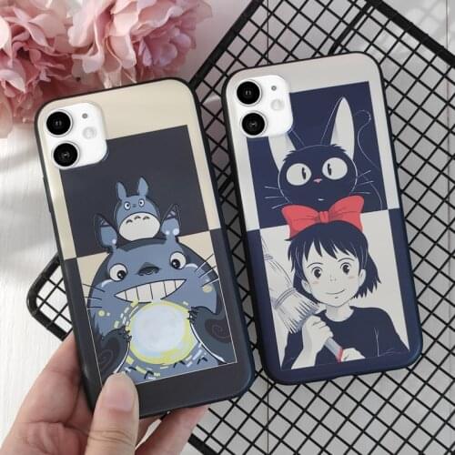 Cat Japan Anime Totoro Phone Case For iPhone 12Mini SE 2020 7 8 Plus XR XS Max 11Pro Max House Pet Silicone Soft Bag Back Cover