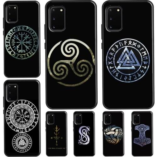 Viking Nordic Runes Vegvisir Case For Samsung Galaxy S21 Ultra S20 FE S9 S8 S10 Plus S10e Note 20 Note 10 Plus Cover