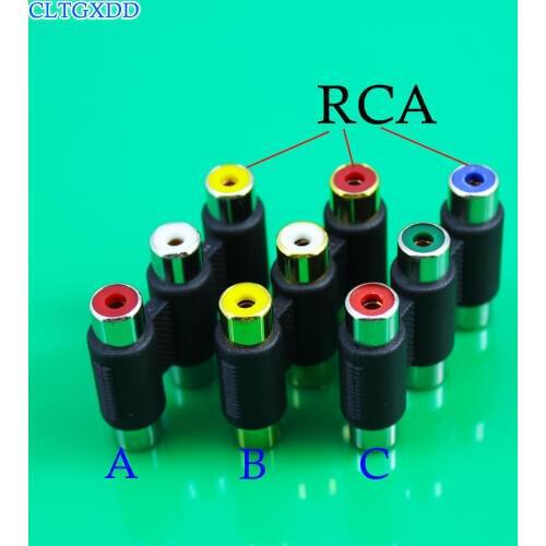 Cltgxdd 3 RCA Triple AV Audio Video Female To Female Coupler Adapter Joint Connector