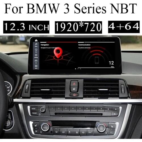 For BMW 3 F30 F31 F34 F35 2013~2016 NBT 12.3" Screen Car Stereo Audio Multimedia 4G Navigation GPS Navi Radio Built-in CarPlay