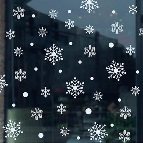 38 pcs / lot electrostatic glass window snowflakes stickers, kids room winter decoration, christmas wall stickers, decal, wallpa