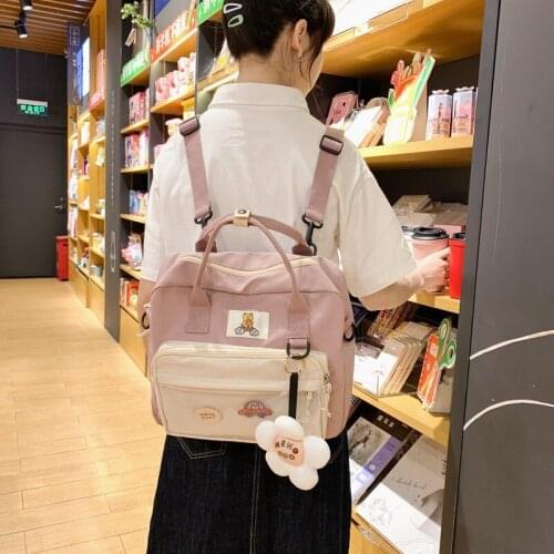 PURFAY Canvas Cute Girl Shoulder Bag Kids Cotton Tote Shopper Bag Eco Reusable Schoolbag Cloth Messenger Bag