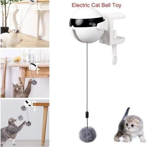 Interactive Cat Toys for Indoor Cats Electric Automatic Lifting Cat Chaser Rotating Ball Toy for Kitten Cats