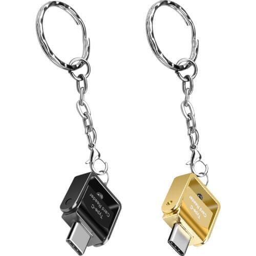 Micro SD Card Reader Type C TF Memory Card Reader With Key Chain Portable For Macbook Pro Samsung S9 S8 Xiaomi 5 6