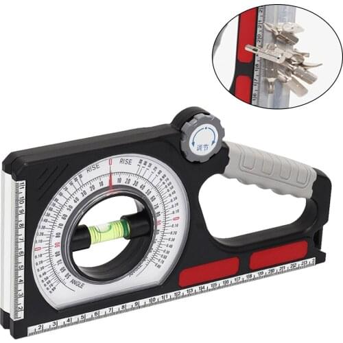 2 In 1 Slope Scale Ruler Level Meter Angle Measuring Instrument for Slope Measurement Level Detection DIY Woodworking
