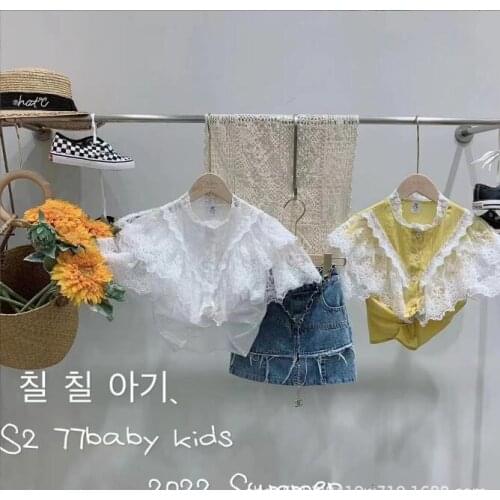 2020 new wholesale girls ruffles shirt fashion full sleeve autumn girls blouse 4-9t F687