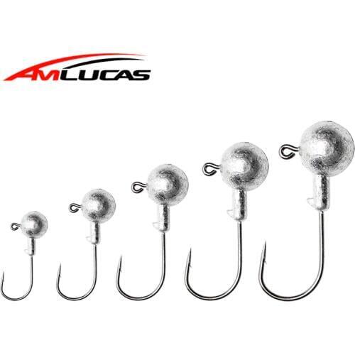 New High Quality 1g 2g 3g 5g 7g 10g 14g 20g Lead Jig Head Hook hard bait Hooks For soft worm fishing Tool accessories