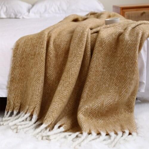 Chunky Knit Blanket Nordic Decorative Blankets for Sofa Bed Knitted Throw Blanket