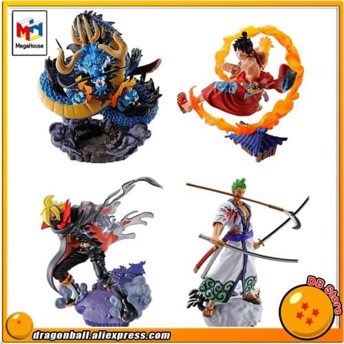 "ONE PIECE" MegaHouse LOG BOX RE BIRTH Wano Country Part.1 Collection Figure - Full Set 4 Pieces Luffy Roronoa Zoro Sanji Kaido