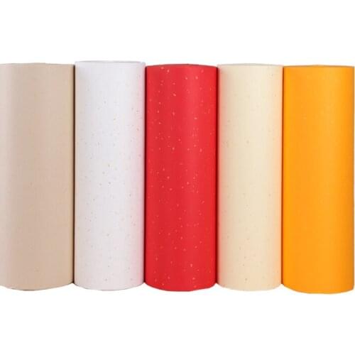 Sprinkling Gold Xuan Paper Long Roll Color Raw Xuan Paper Archaize Calligraphy Special Rpapier Blank Couplet Papier Bronzing