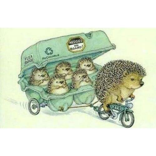 Full 5D Diy Square Daimond Painting Cross-switch Hedgehog Taxi 3D Diamond Painting Square/Round Rhinestones Painting Embroidery