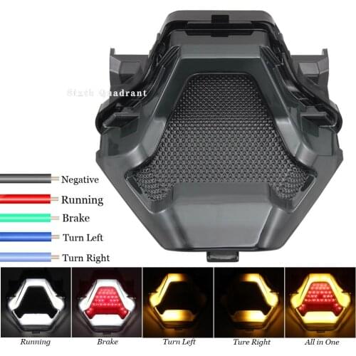 New Motorcycle LED Taillight Brake Rear Turn Signal Indicator Lamp Tail Light For Yamaha YZF R3 R25 Y15ZR MT07 YZF F Z07 LC 150