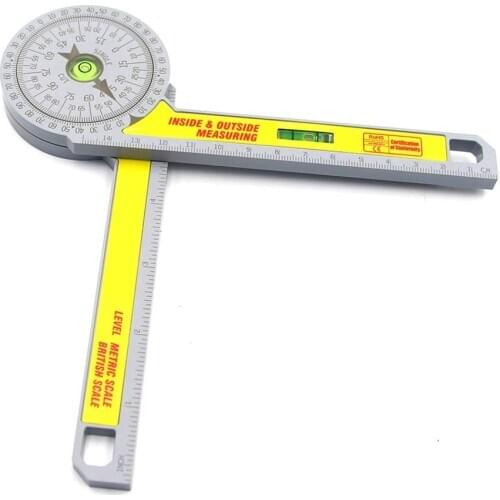 Miter Protractor 360 Measure Protractor Plastic Angle Ruler Measurement Inclinometer Angle Finder Gauge Woodworking Tools 72