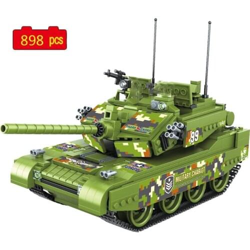 Military Series World War II Type 99 Main Battle Tank Weapon Accessories SWAT DIY Model Building Blocks Bricks Toys Gifts