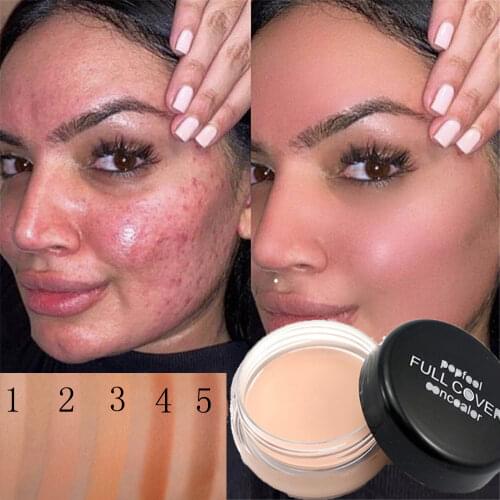 Face Concealer Foundation Cream Full Cover Makeup Liquid Facial Corrector Waterproof Base Make Up for Eye Dark Circles Cosmetics