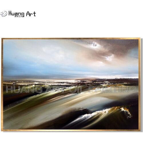 100% Hand-painted Texture Abstract Oil Painting on Canvas Hang Oil Painting for Living Room Decor Knife Abstract Landscape Art