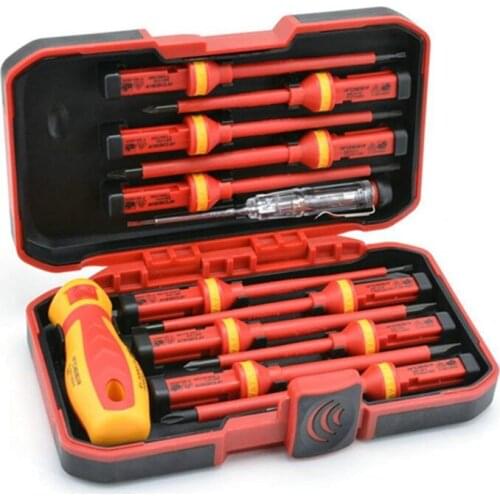 13 Pcs VDE Insulated Screwdriver Set CR-V High Voltage 1000V Magnetic Phillips Slotted Torx Screwdriver Durable Hand Tools